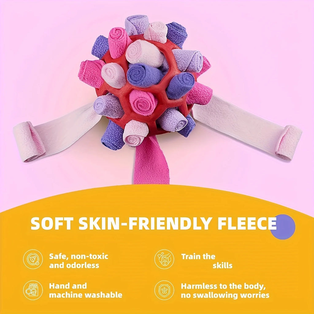 SniffSphere snuffle ball size and material detail